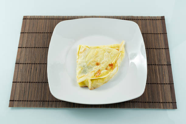 Crepioca, a Brazilian recipe with tapioca flour and egg. It can be served as: breakfast, lunch, snack or dinner.