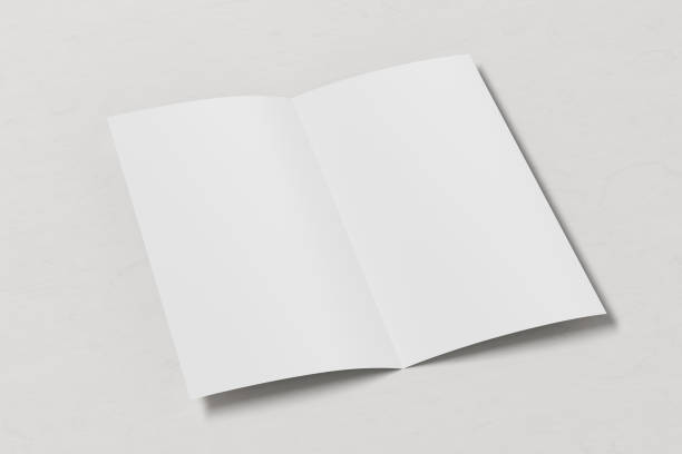 istock Blank square leaflet cover. Bi-fold or half-fold brochure isolated with clipping path. 1218665210