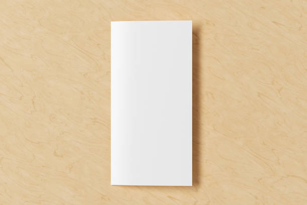 istock Blank square leaflet cover. Bi-fold or half-fold brochure isolated with clipping path. 1218666238
