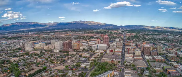 Aerial View of Albuquerque, The biggest City in New Mexico