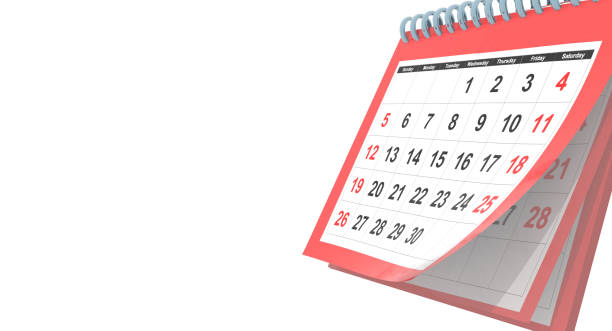 istock calendar red april flying pages space for your message text , white background - 3d rendering 1218674560