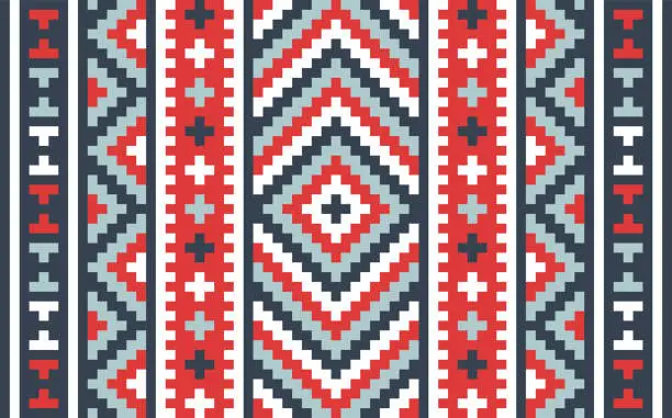 Vector illustration of Zig Zag Fabric Pattern Abstract Background