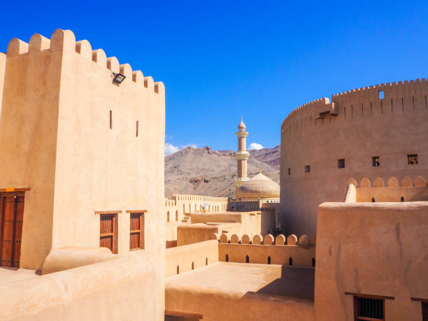 Nizwa Fort, Oman stock photo