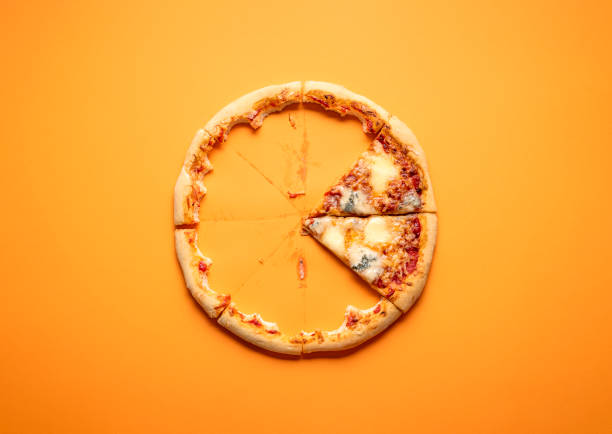 istock Four cheese pizza slices and crust leftovers. Eaten cheese pizza 1218686965