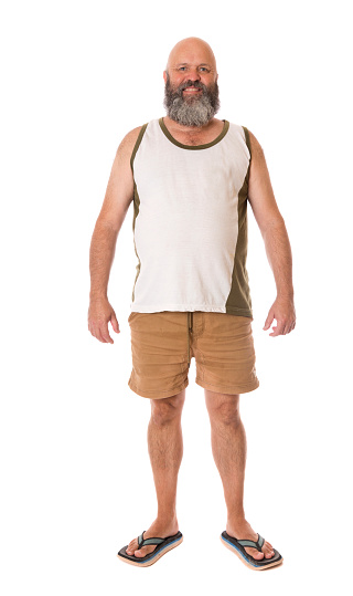 A full length portrait of a typical Aussie guy.