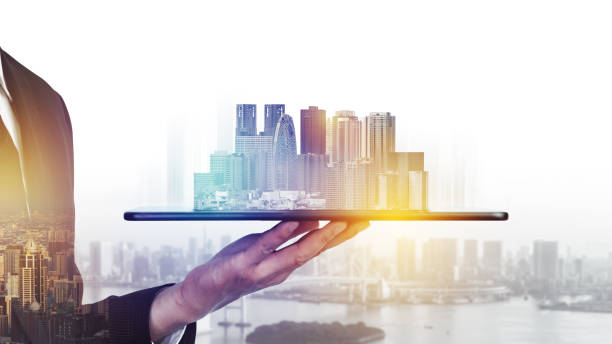 istock Modern creative telecommunication and internet network connect in smart city. 1218694552
