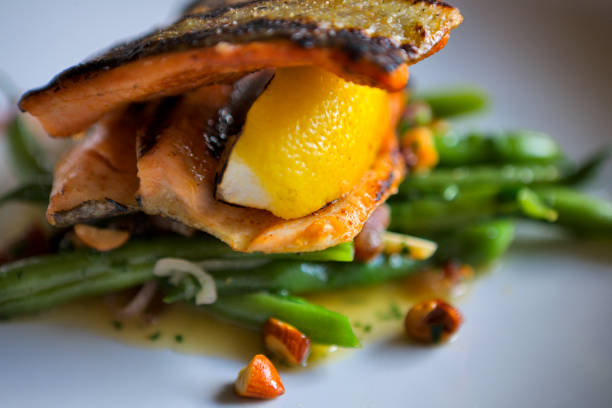 Salmon fillet presentation