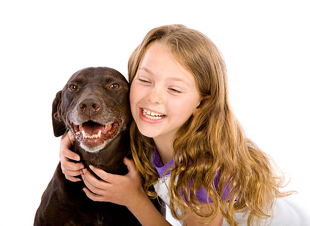 istock Happy Girl with Dog 121870050