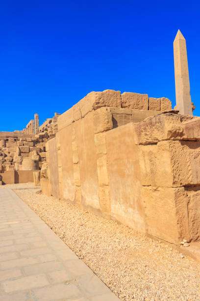 istock Karnak Temple Complex, commonly known as Karnak comprises a vast mix of decayed temples, chapels, pylons, and other buildings in Luxor, Egypt 1218702881