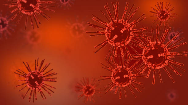 istock COVID-19 virus, 3D Virus floating in a cellular environmen , Corona virus Background 3D rendering of virus 1218703047