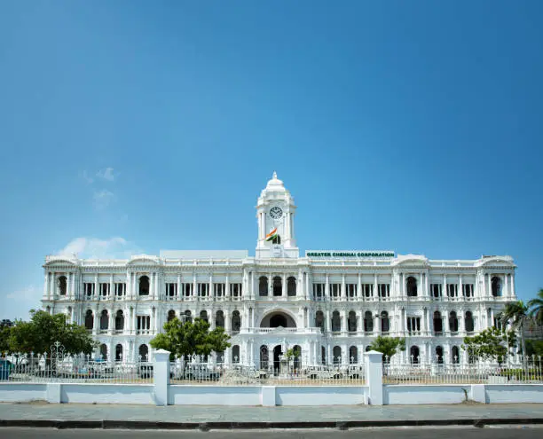 The Greater Chennai Corporation (Municipal corporation) ribbon building CHENNAI, TAMIL NADU, INDIA, January 25, 2020