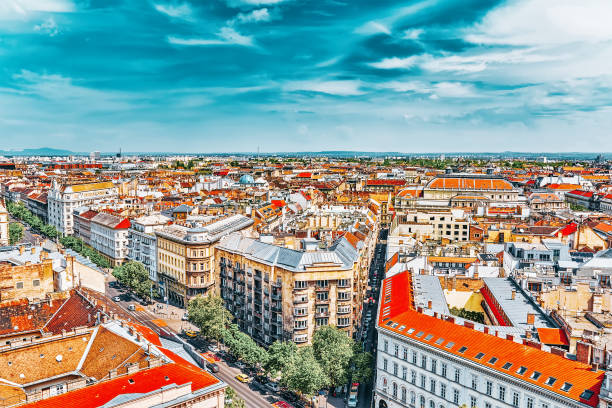istock Center of Budapest, View from the St.Stephen Basilica 1218707172