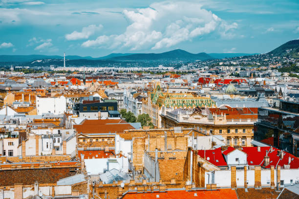 istock Center of Budapest, View from the St.Stephen Basilica 1218707216