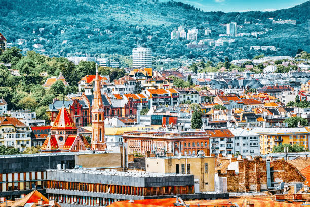 istock Center of Budapest, View from the St.Stephen Basilica 1218707308