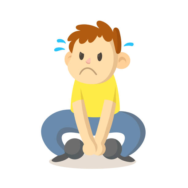 Focused Boy Trying To Lift Up A Heavy Dumbbell Cartoon Character Design Flat Vector Illustration Isolated On White Background Stock Illustration - Download Image Now - iStock Focused Boy Trying To Lift Up A Heavy Dumbbell Cartoon Character Design Flat Vector Illustration Isolated On White Background Stock Illustration - Download Image Now - iStock