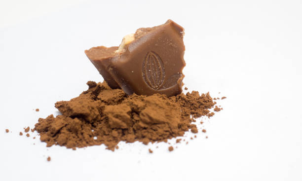 istock Chocolate, almonds and chocolate powder 1218717257