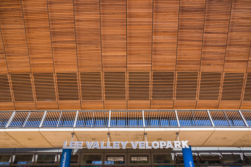 London, UK - 21 September, 2019 - Entrance of Lee Valley VeloPark on Queen Elizabeth Olympic Park