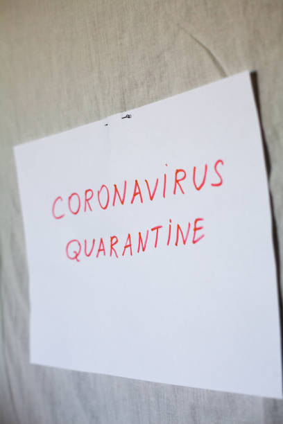 istock Coronavirus Quarantine inscription. 1218721729