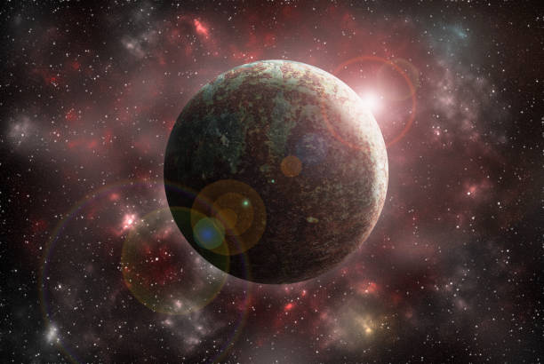 istock Unknown planet from outer space. Space nebula. Cosmic cluster of stars. Outer space background 1218723168