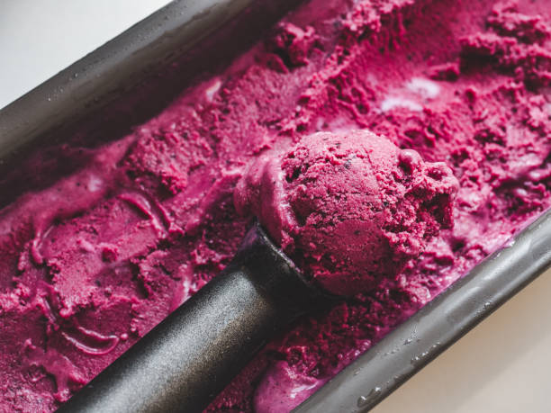istock Ice cream and fragrant waffles. Close up 1218723829