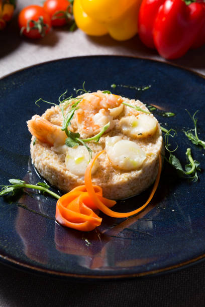 istock Seafood meal with shrimps and scallops 1218726989