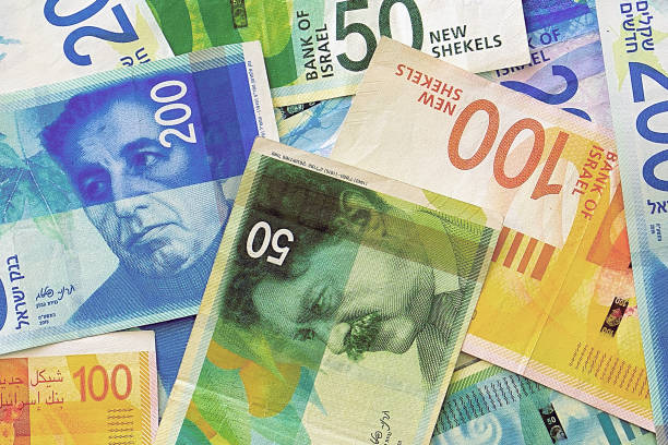 istock Stack of Israeli money notes. New Israeli Shekel series C. 1218728372