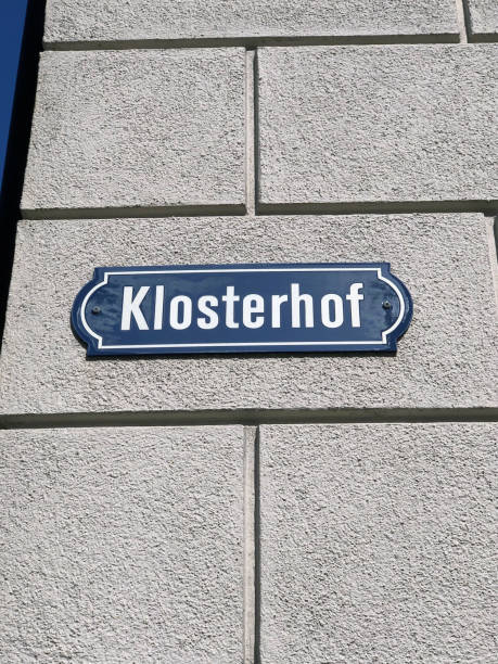 istock Street Sign Monastery complex / Klosterhof 1218731837