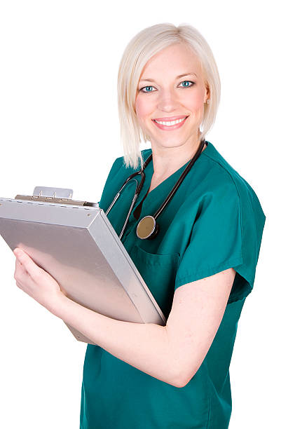 istock Pretty Blond Medical Worker 121873252