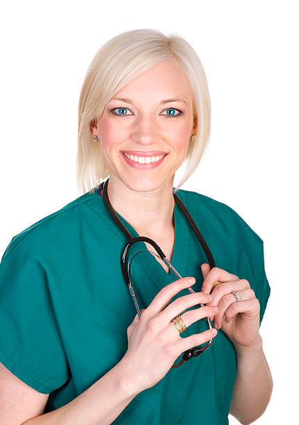istock Pretty Blond Medical Worker 121873269