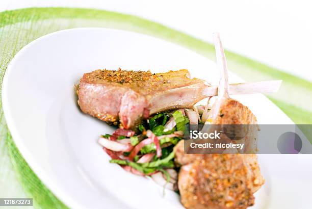 Lamb Chops Stock Photo - Download Image Now - Color Image, Cooked, Crockery