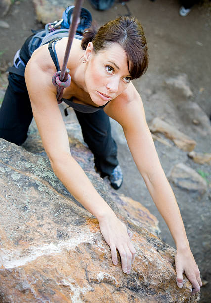 istock Woman Rock Climber 121873424
