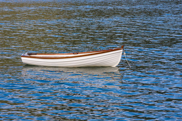 istock Just a white wooden rowboat 1218736752