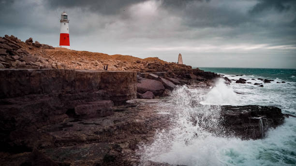 istock Waves crashing at Portland Bill 1218739474