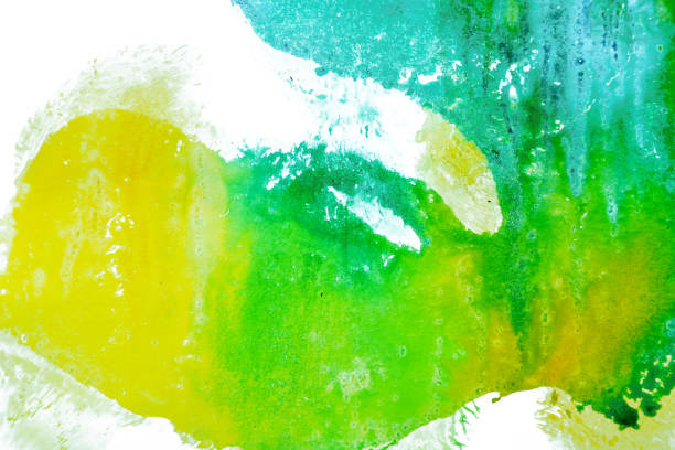 istock Abstract illustration on a white background. Yellow, blue and green. 1218739980