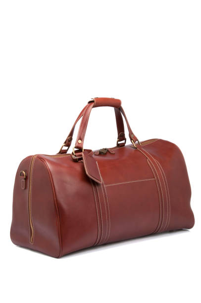 istock Brown Leather Travel Bag 1218748307