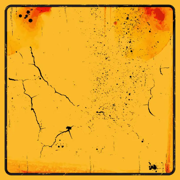 Vector illustration of Grunge yellow rusty texture