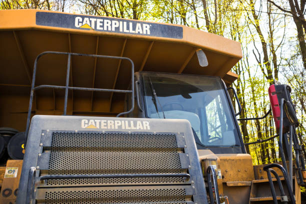 Heavy Caterpillar Truck Near Hachenburg Germany