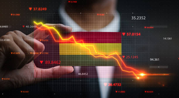 istock Graph Falling Down in Front Of Bolivia 