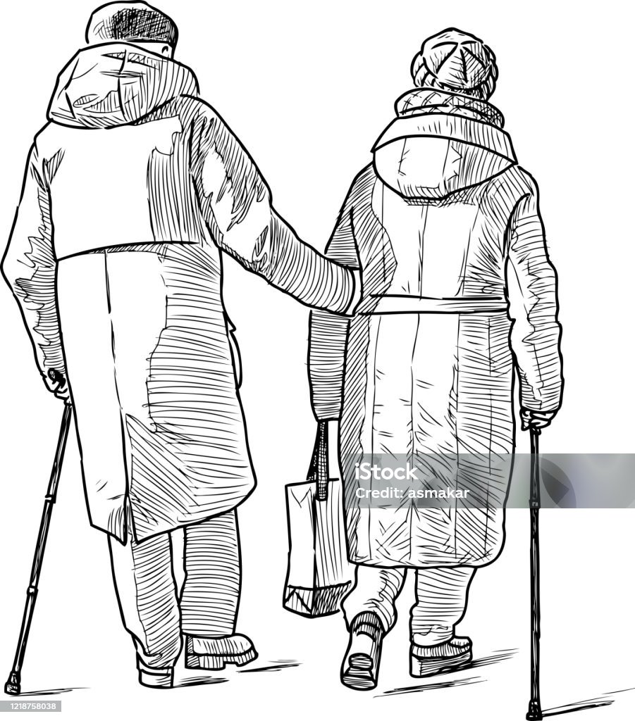 5+ Thousand Couple Walking Sketch Royalty-Free Images, Stock Photos &  Pictures