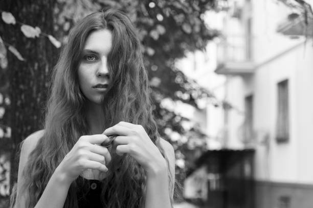 istock Girl with beautiful ginger long hair. 1218758634