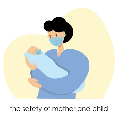 Protection Of Mother And Childthe Mask On Your Face Against Bacteria And  Viruses Covid Stock Illustration - Download Image Now - iStock