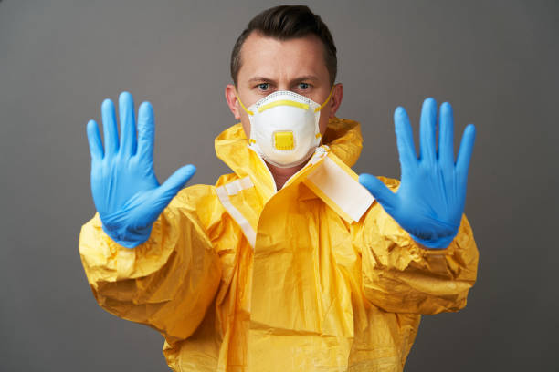 istock Coronavirus protection suit. Doctor in protective suit 1218765898