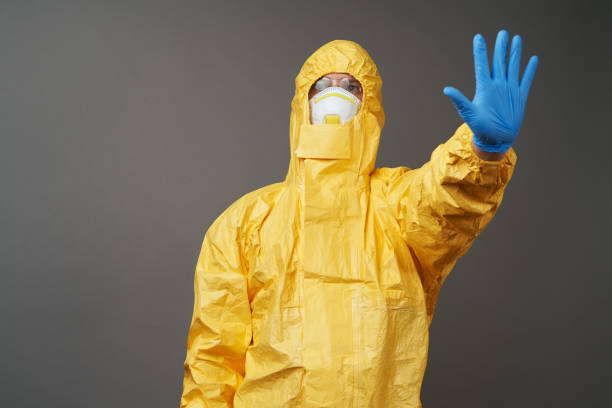 istock Coronavirus protection suit. Doctor in protective suit 1218766059