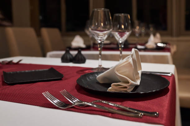 istock A few empty tables in the restaurant on Monday evening 1218768473