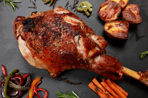 istock Roast Leg of Lamb 1218770479