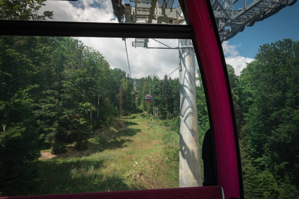 istock Sinaia cableway, Bucegi mountains natural park, Carpthians - Romania 1218771068