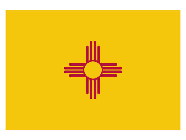 ニューメキシコ州の国旗 - new mexico flag点のイラスト素材／クリップアート素材／マンガ素材／アイコン素材