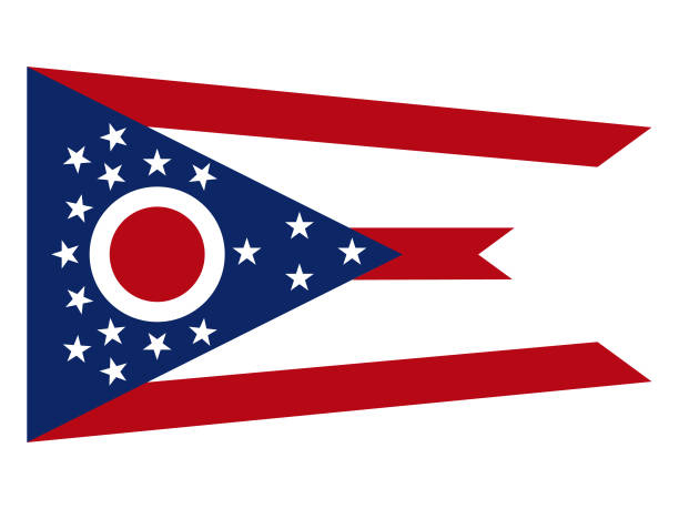 Flag of the state of Ohio vector illustration of Flag of the state of Ohio columbus ohio sign stock illustrations