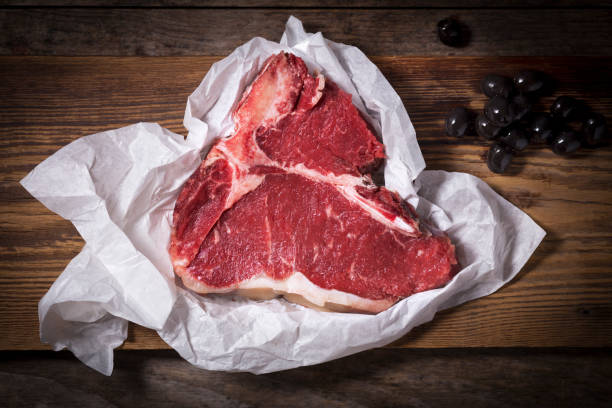 T-bone steak stock photo