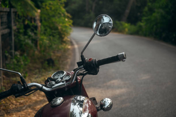 istock Motorcycle parked by the road 1218775333